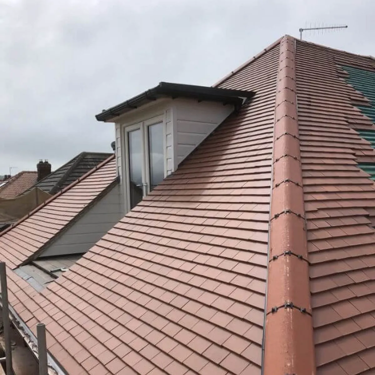 Dormer and tiled roof