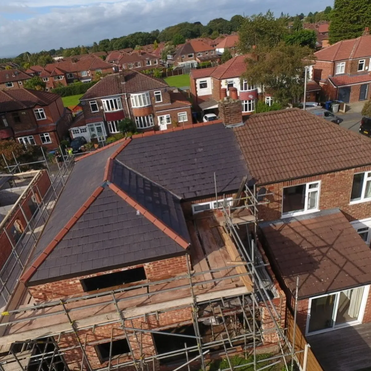 New tiled roof aerial